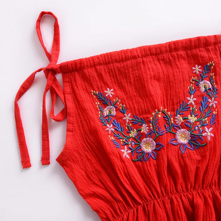 Вышитые партия Мини Сарафан летний Pageant Вечерние платья