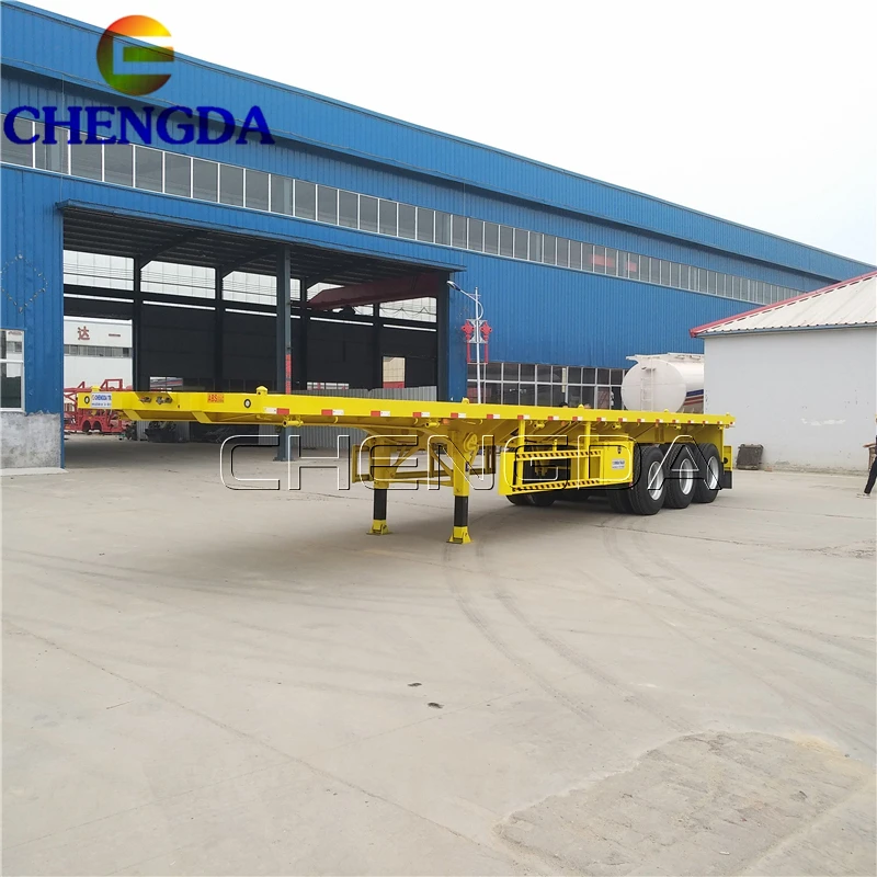 Tri-axi 30 40 Ton Low Flatbed Semi Trailer