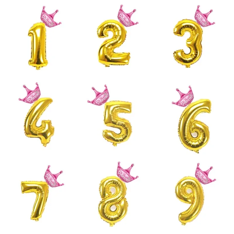 18 32inch Gold Number Crown Foil Balloons 1 2 3 4 5 6 7 8 9 Years Old Baby Boys Girls Birthday Party Foil Balloon Decoration Buy Gold Number Crown Foil Balloons Foil Balloons Number Foil Balloon Product On Alibaba Com