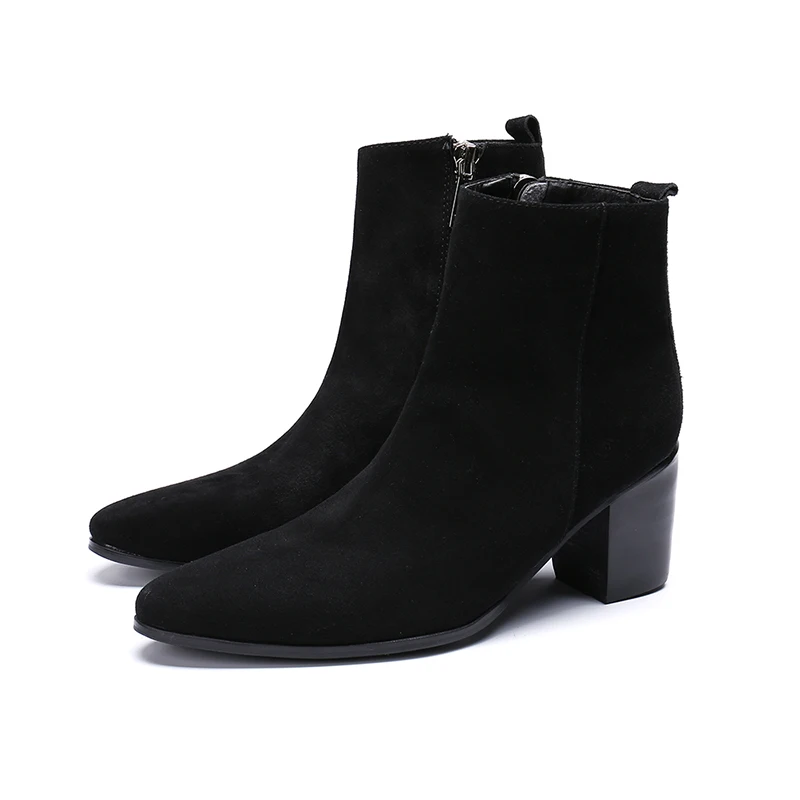 high heel mens dress boots