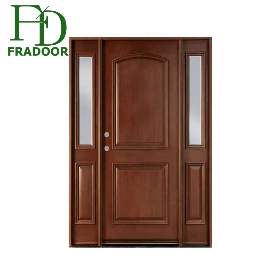 Standard Size Expensive Exotic Entrance Gate Solid Wood Door for Villa