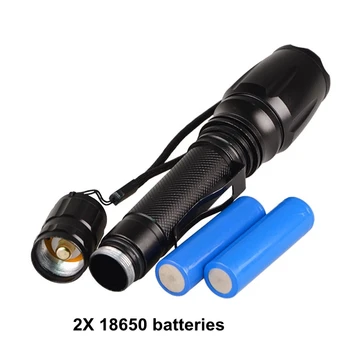 Tactical T6 LED Zoom Flashlight - Remote Control Aluminum Body, 400m Range,  Ideal for Hunting & Camping Use