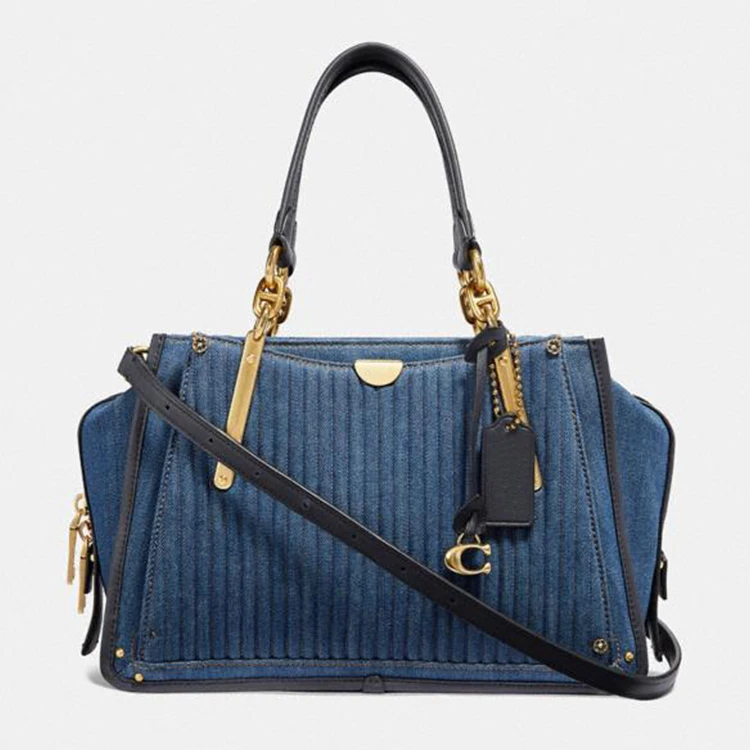 coach quilted denim bag