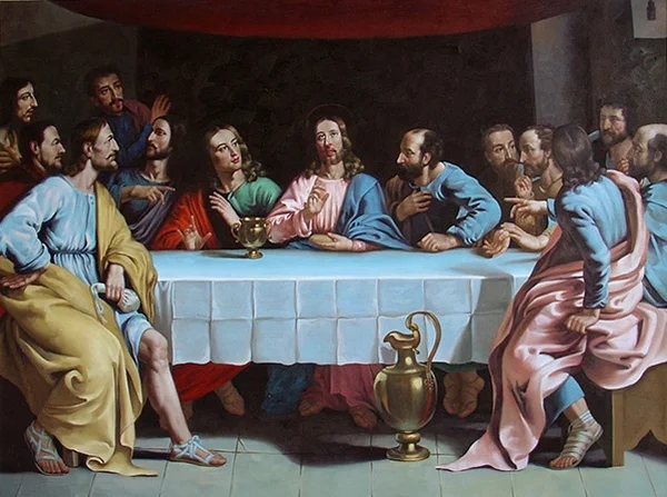Hand Painted High Quality Last Supper Christian Oil Painting on Canvas for Home Decor