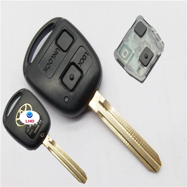 Remote Key Fit for Toyota Camry Prado Corolla Car 433MHz 4C Chip 3 Buttons 