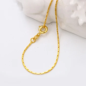 0027 xuping 24k gold necklace dubai jewelry fashion 8 gram gold chain designs necklace jewelry