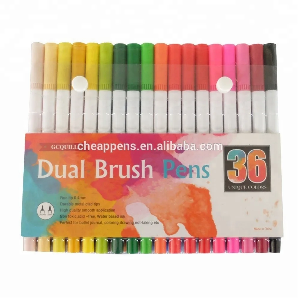 Watercolor Dual Brush Pen with Fineline Tip and Brush Dual Tip Marker  Pens 100 Color