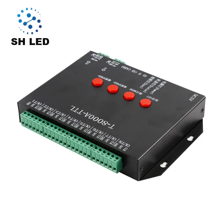 Wholesale Custom Full Color SD Card T-8000A Programmable Led Pixel Dmx 512 Controller Software for Lighting