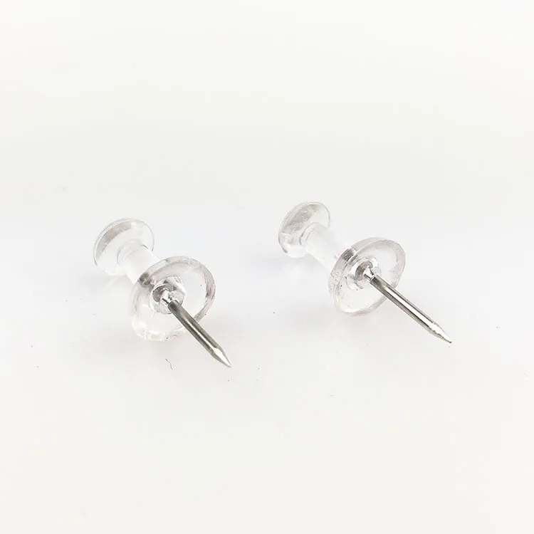 Прозрачная пластиковая головка стальная точка 300 штук баночка упаковка набор