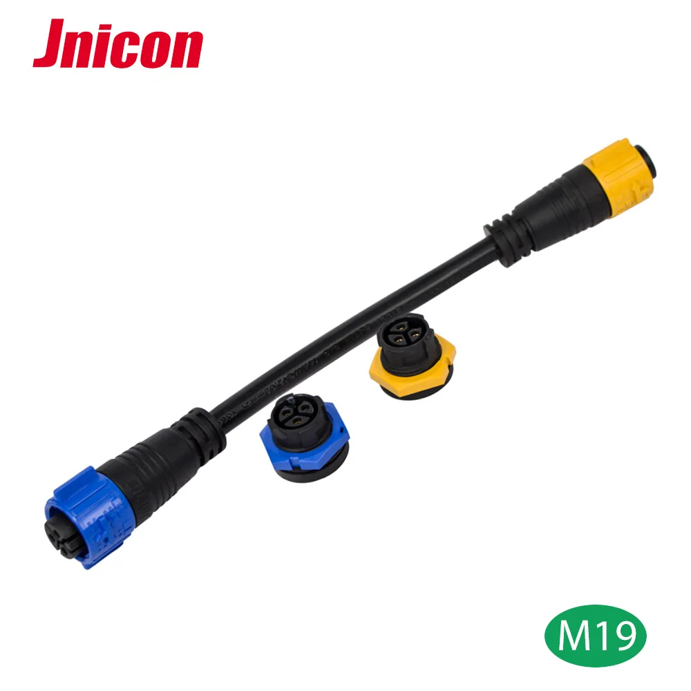 M19 Self Locking IP67 Connector 20A 12 Pin Xlr Cable Connector