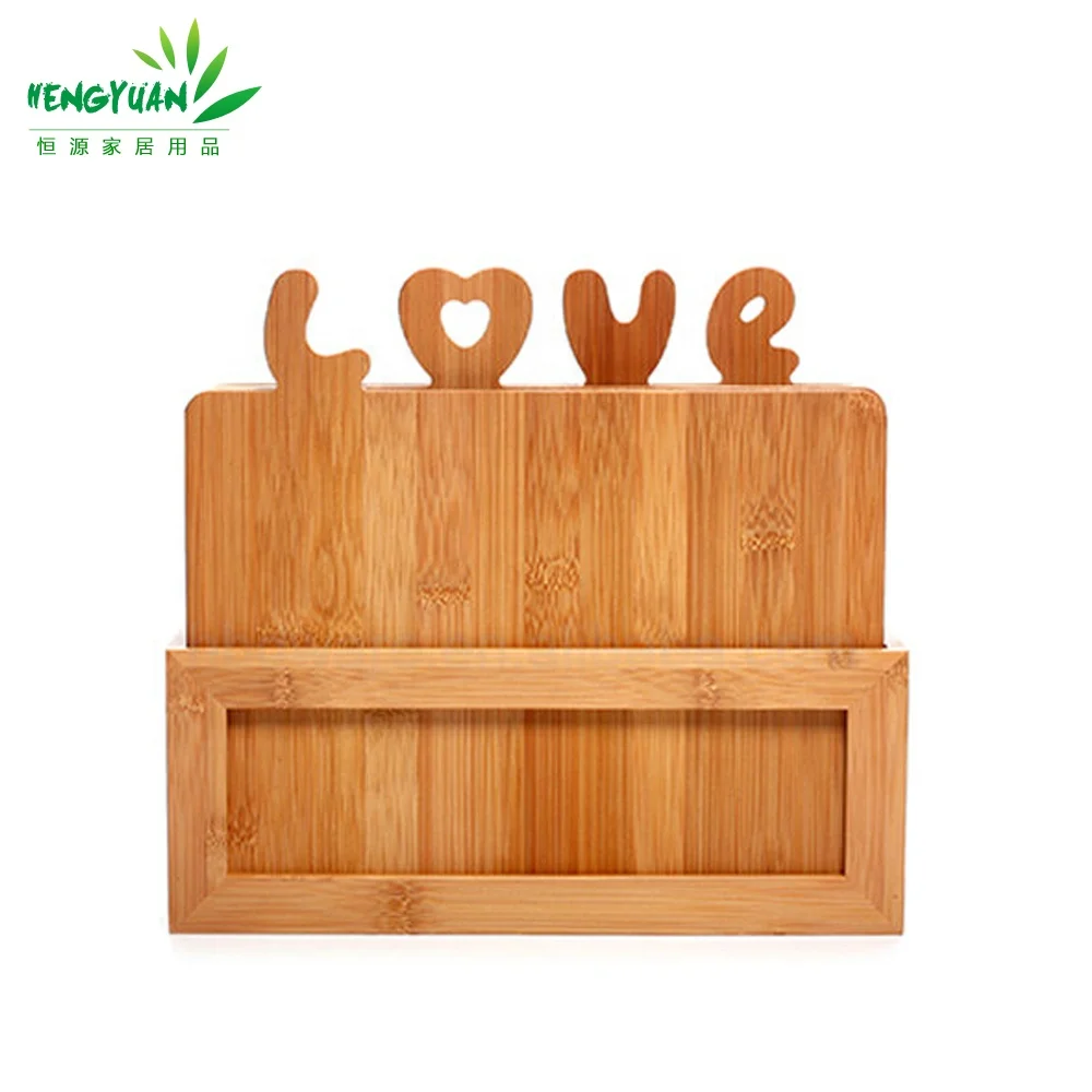 Love bamboo classification index chopping cutting board set with stand