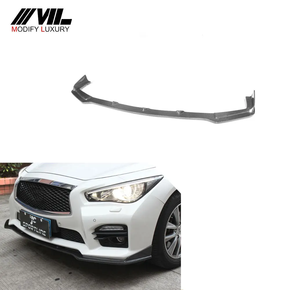 Carbon Fiber Front Spoiler Front Spoiler For Infiniti Q50 Sport Bumper