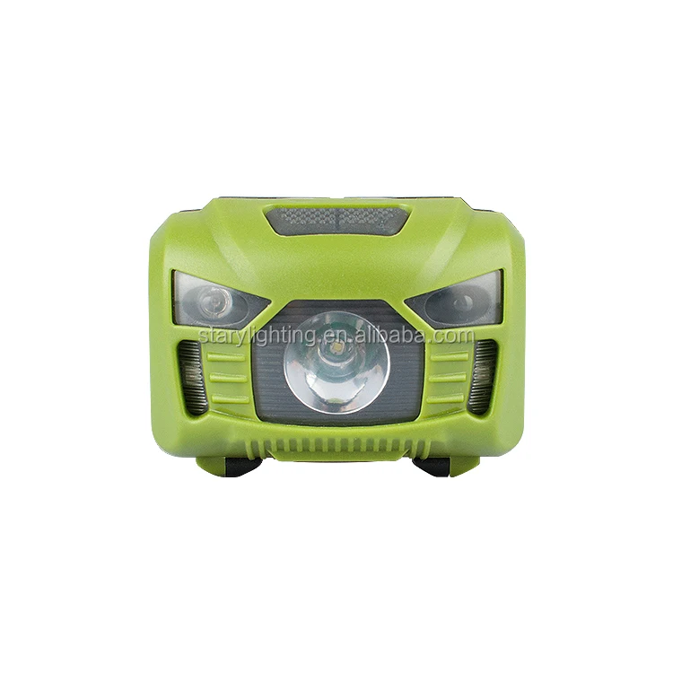 STARYNITE Double Led Headlamp Adjustable Plastic Head Lights Flashlight Powered by 3 Aaa Batteries with Red Lights