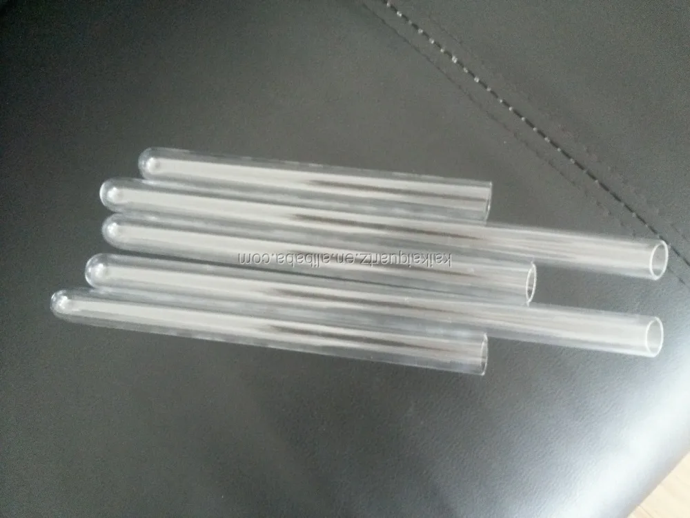 Прозрачная трубка из кварцевого стекла с закрытым концом