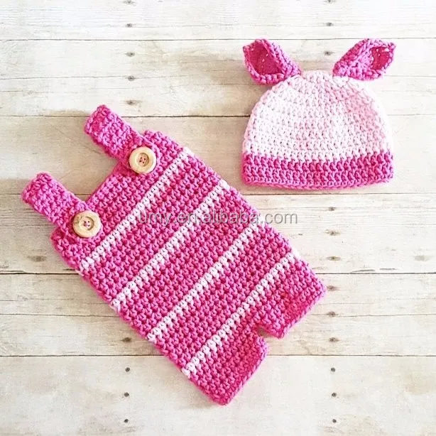Vêtement Bébé Fille 0-6 Mois Crocheté Main En Laine - Vert Fougère Et Crème - Neuf Sans étiquettes