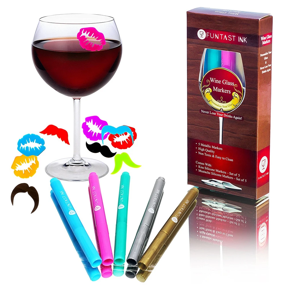 wine glass marking pens for wine