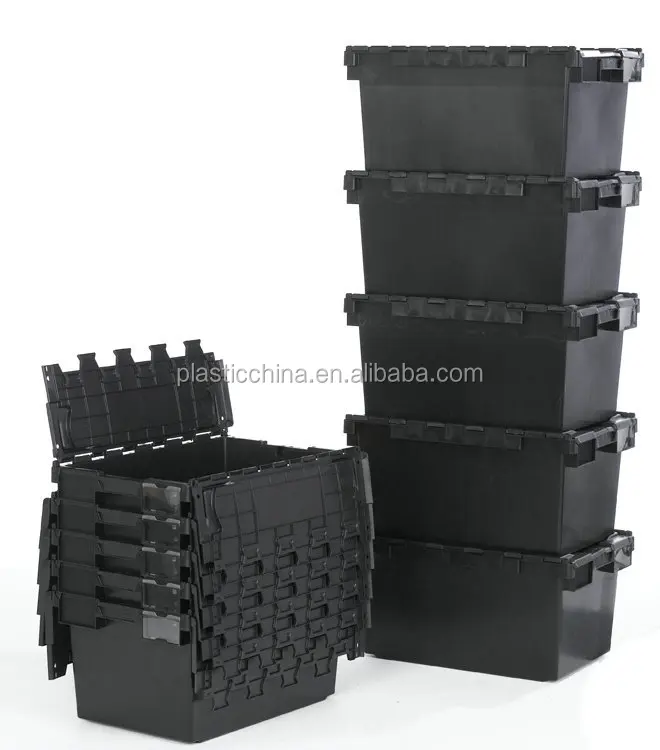 
60 л HDPE пластиковый ящик для логистики с крышкой 