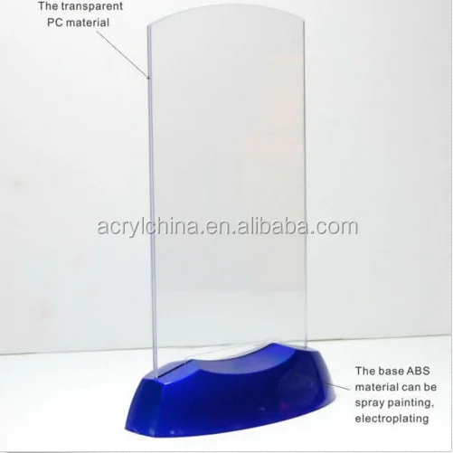 Acrylic Flashing Led Light Table Menu Restaurant Card Display Holder Stand