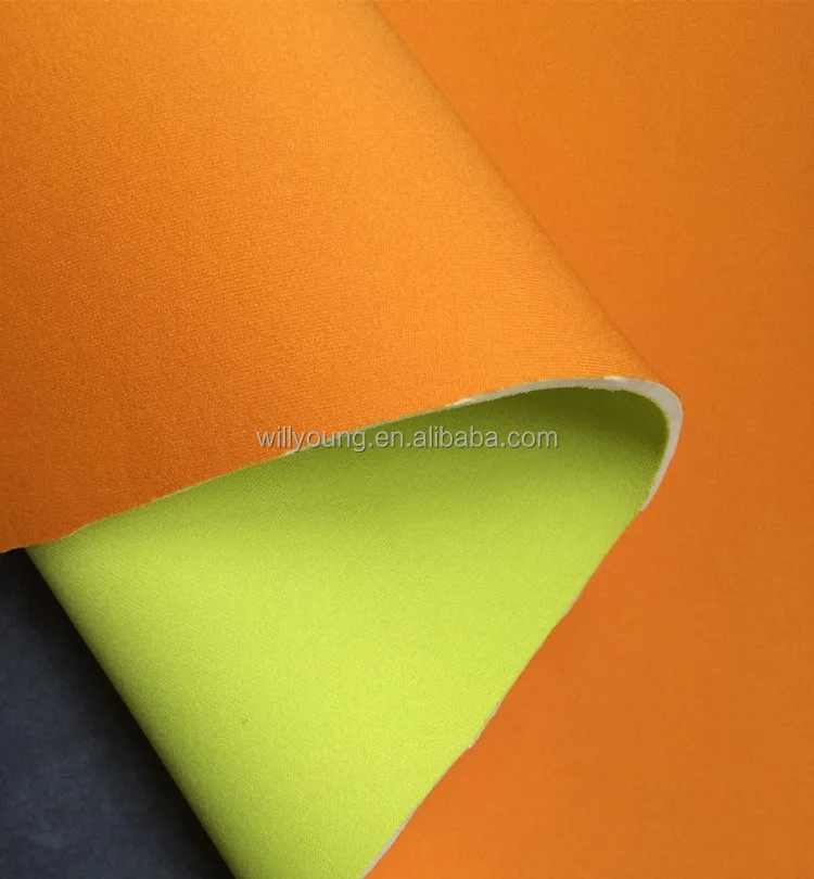 Different Color on the Sides Neoprene Fabric 2mm Black Composite Two Color Double Neoprene Fabric for Apparel Bags Gloves Lining