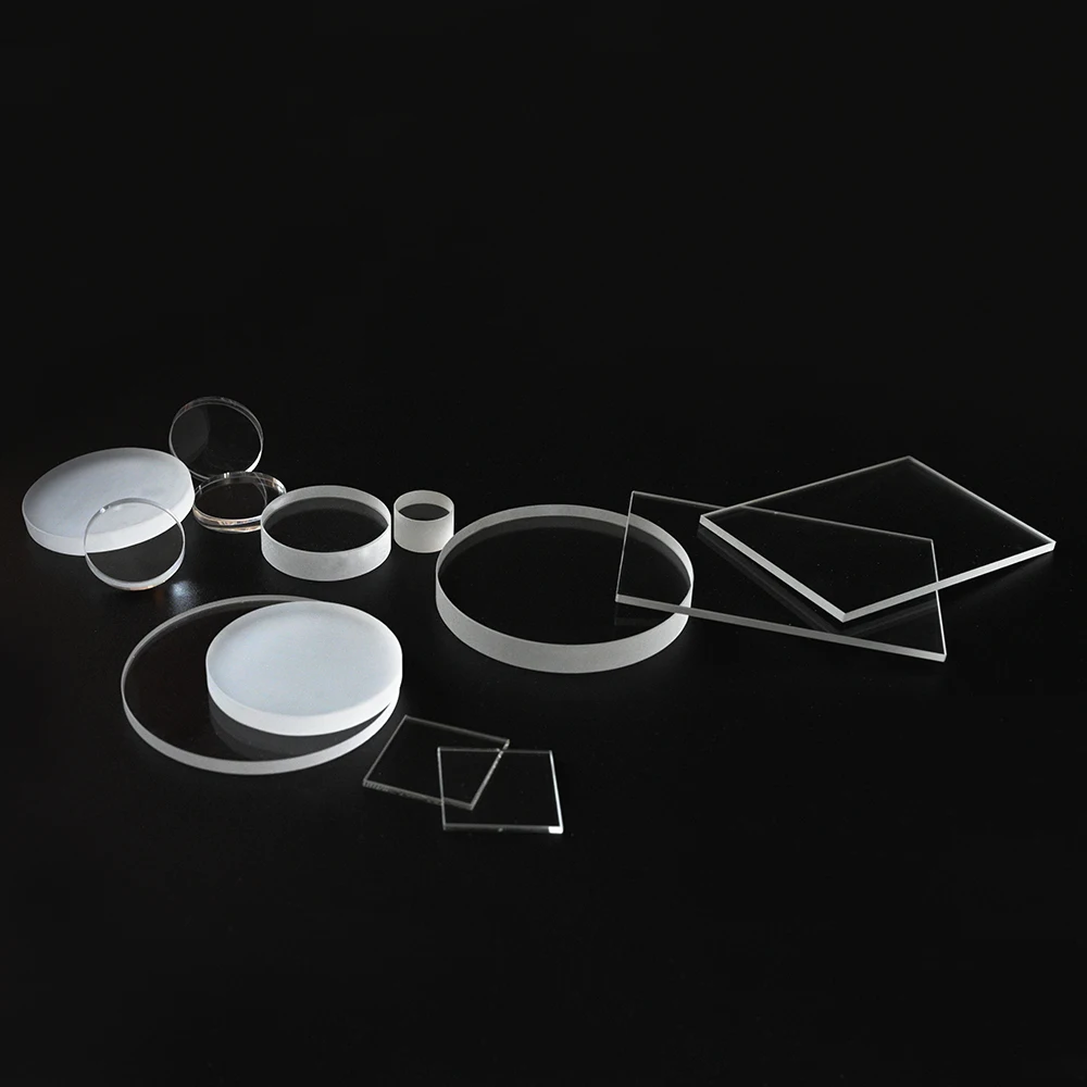 SUCCESS Clear Circular Glass Plate Transparent Fused Silica Plate Quartz Glass Substrate