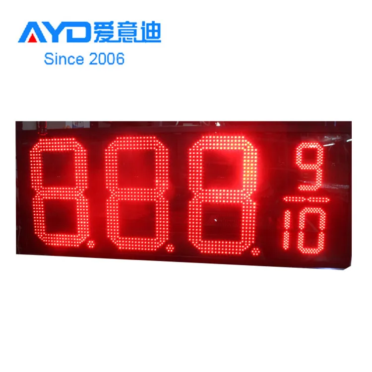 12inch Red Outdoor Led 7 Segment Price Display Board Gas Station Led ...