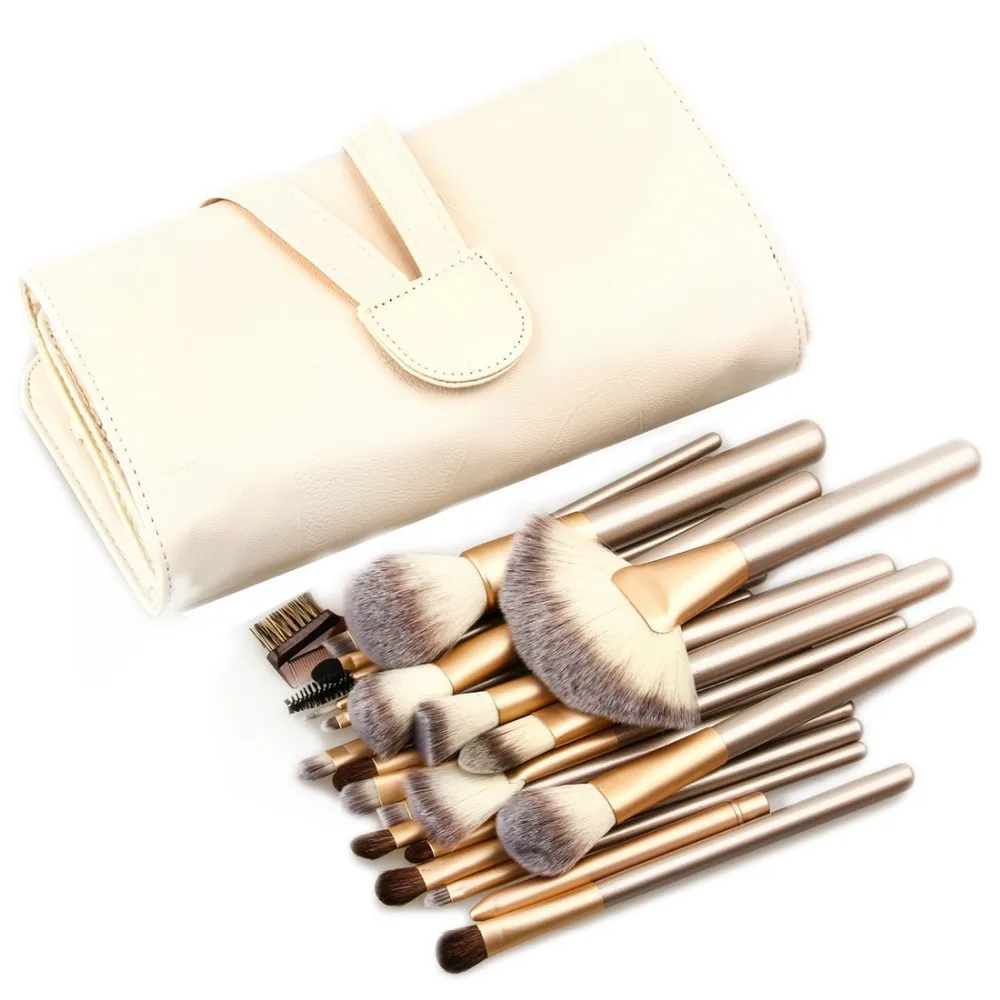 custom private label vegan makeup brushes set 18pcs