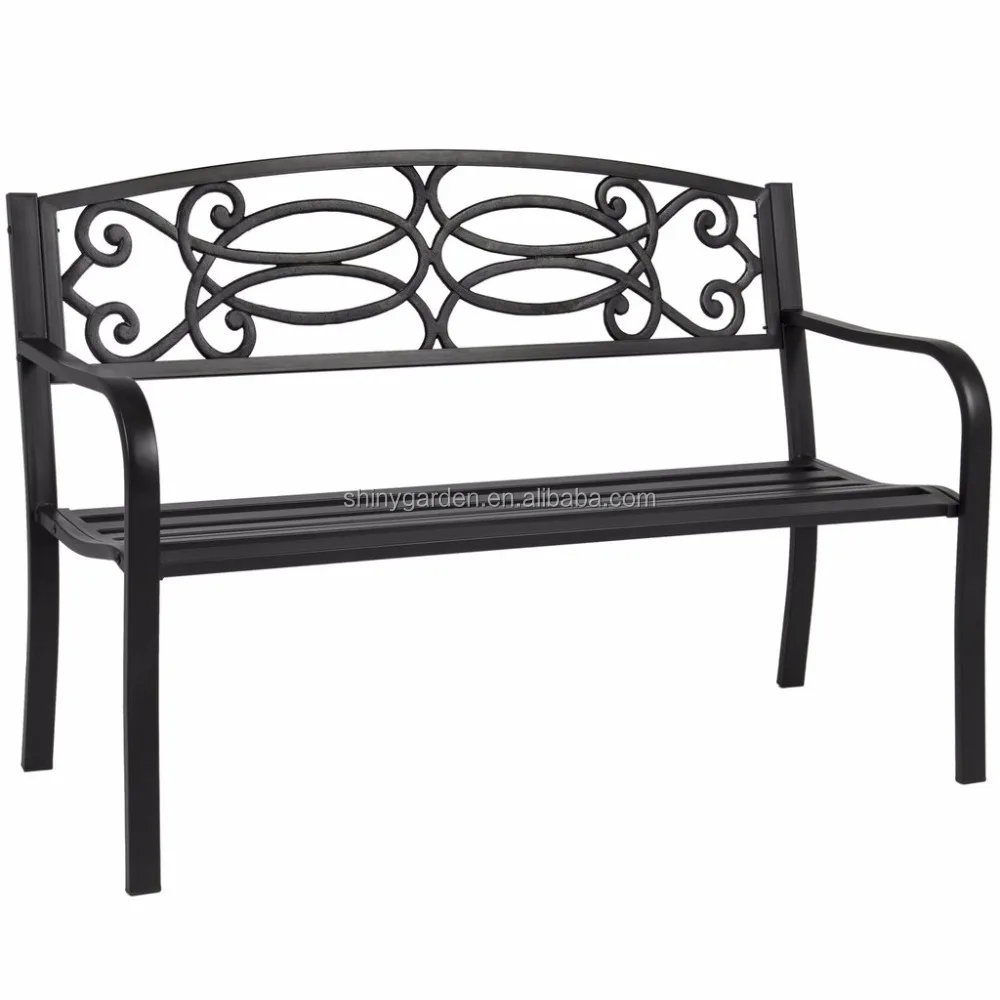 50 Outdoor Furniture Patio Garden Park Yard Steel Frame Bench Porch Chair Buy Bangku