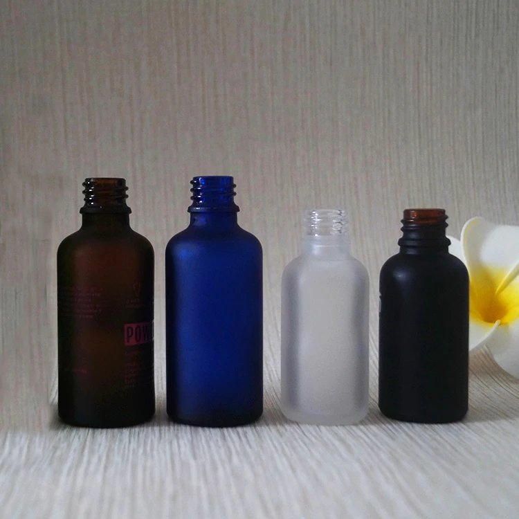 30ml 50ml 100ml essential oil matte frosted black measuring serum glass dropper bottle paper cardboard tube cosmetic packaging