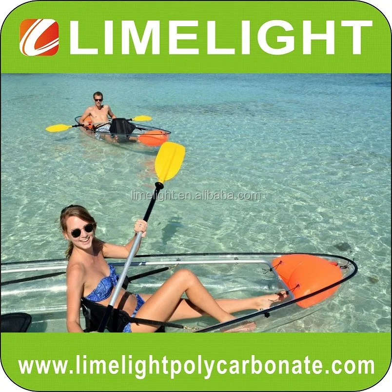 Transparent clear Kayak Crystal Canoe Polycarbonate Kayak