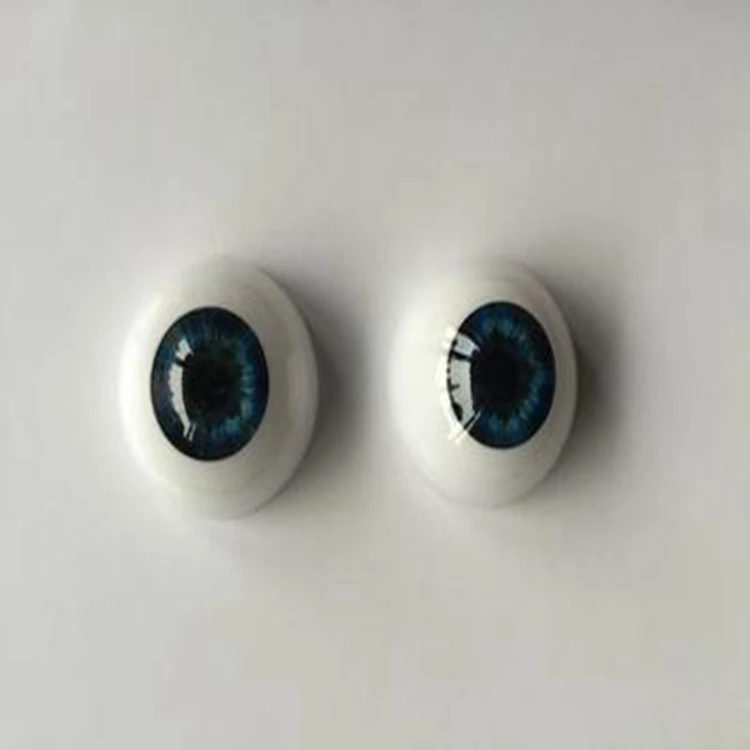 1Pair 22mm Cobalt Half Round Acrylic Blue Eyes for Reborn baby Dolls Newborn Toy 