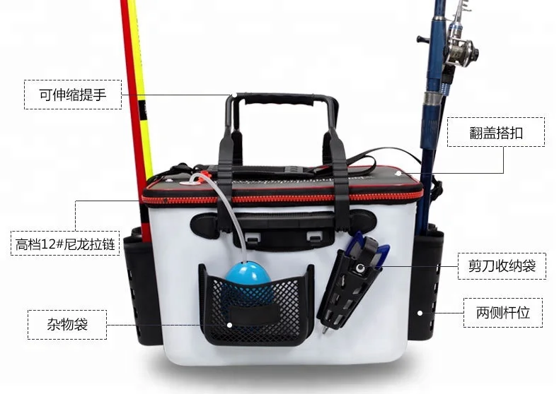 eva tackle bag WALK FISH Portable Fishing Collapsible Fishing Bucket Live Fis – Hayo Fishing Sensas EVA Tackle Bag 3