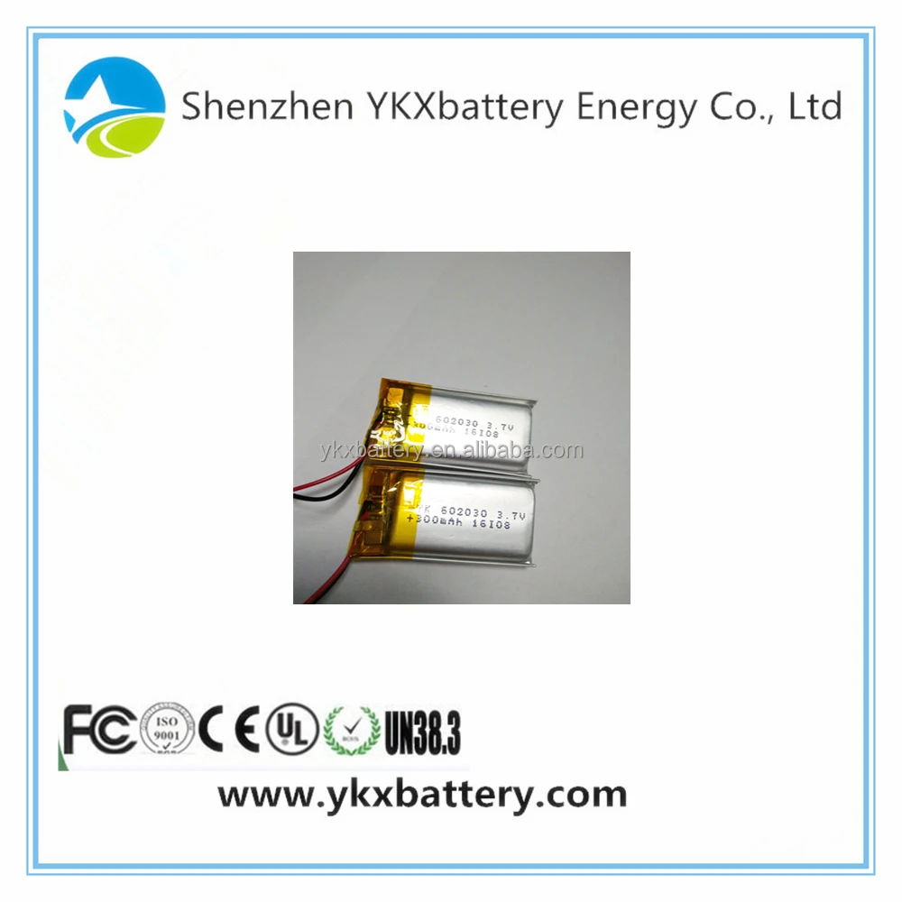 3.7v 300mAh 602030 rechargeable battery pack li-ion battery pack 