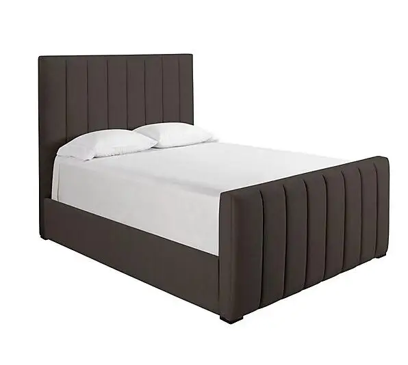 Vertical Lines Tufted Headboard And Footboard Fabric Bed Frame View Unique Bed Frames Liutai Product Details From Langfang Liu Tai Furniture Co Ltd On Alibaba Com