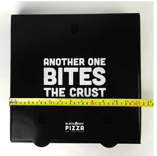 Pizza Box 12 16 Inch Custom Made Corrugated Black Pizza Box