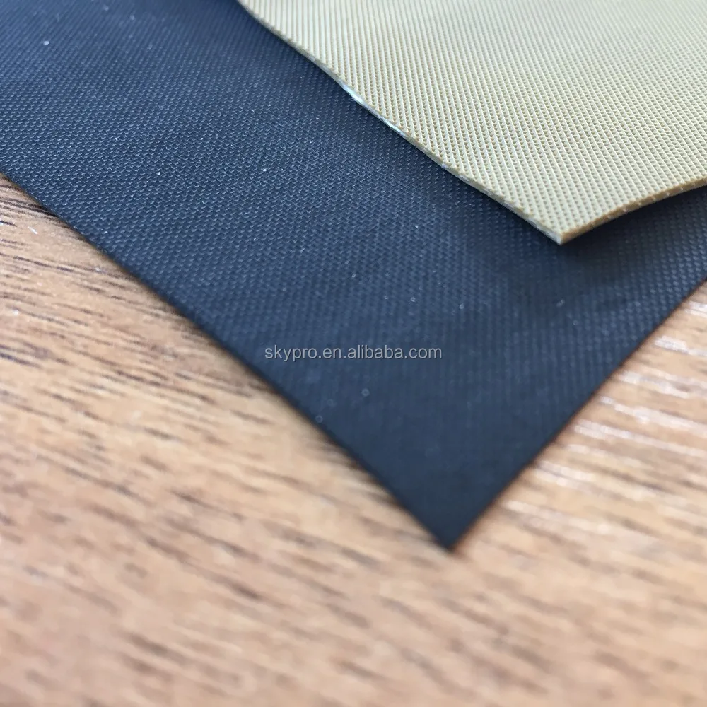 Tan Khaki Hypalon Rubber Fabric for Boats with Matt Surface Inserted Rubber Sheets