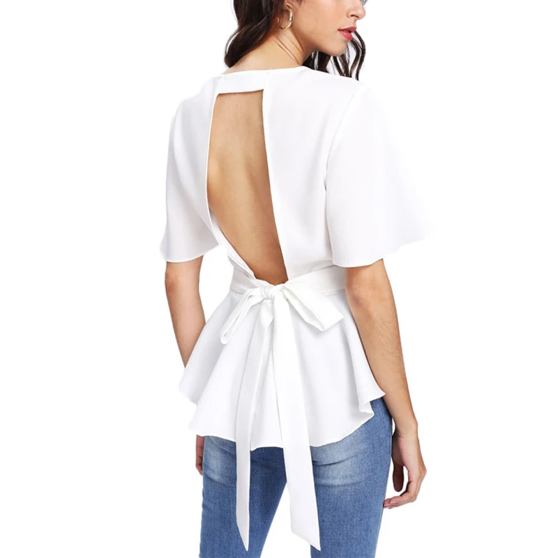 cut out peplum top