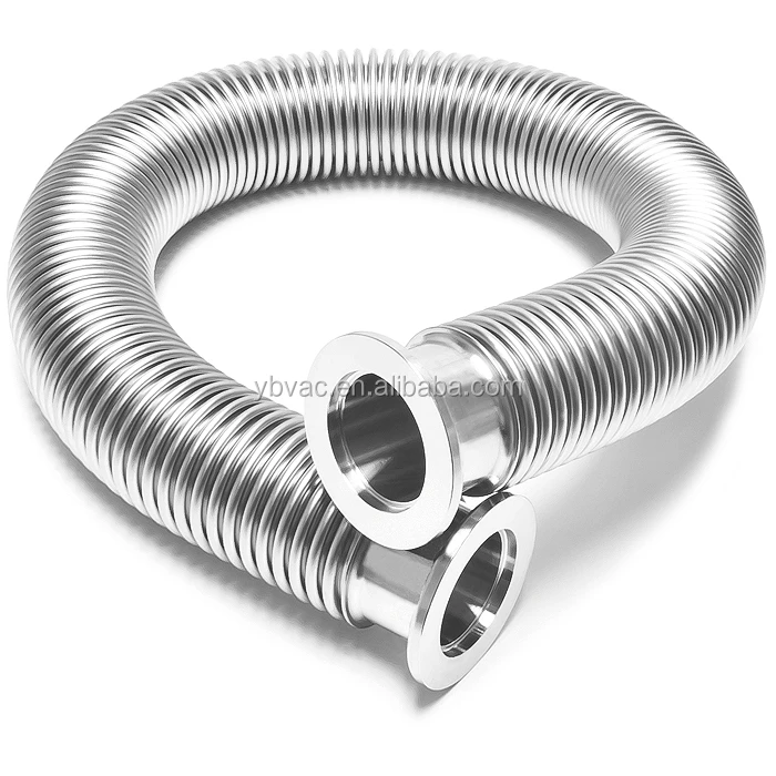 US 2PCS KF-25 Bellows Hose Flexible Stainless Steel Vacuum Corrugated Tube 600mm