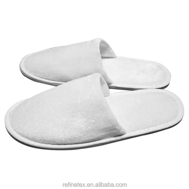 plain white slippers