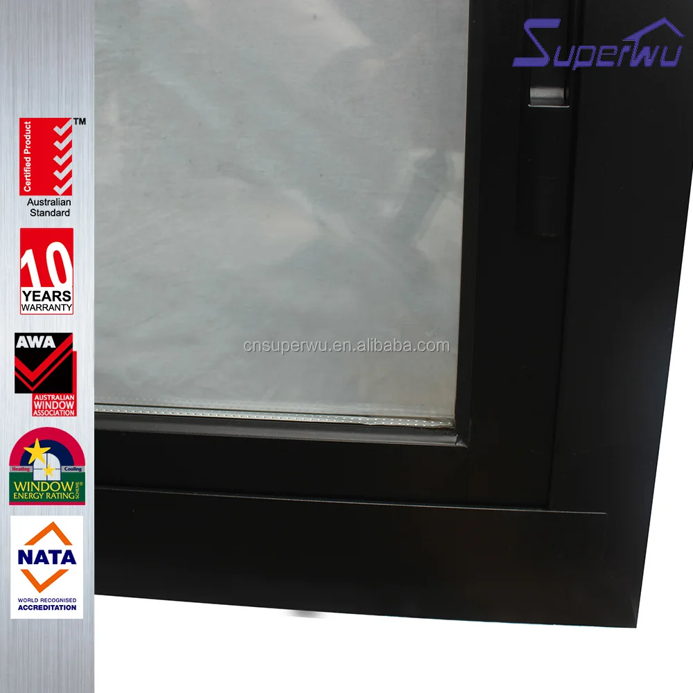 Australia market aluminium profile for sliding windows and doors double glass sliding window with mosquito net