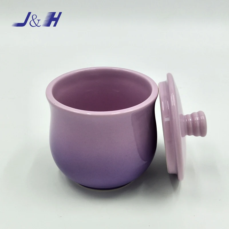 Fascinating Bathroom  Product  Gradient Effect Purple Ceramic Bath Accessories Set