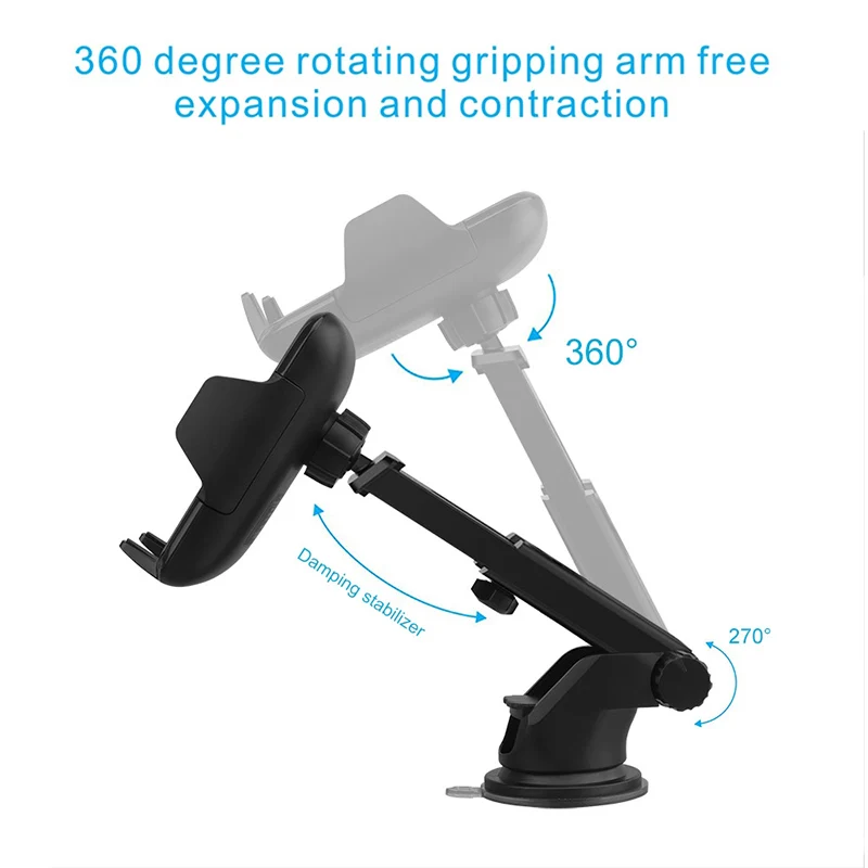 Drop Shipping D1 Automatic Infrared Sensor Qi 10w  Fast Quick Wireless Car Mount Charger
