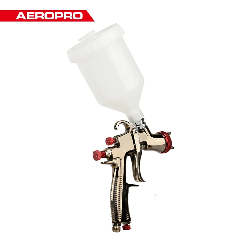  AEROPRO USA R500 LVLP Gravity Feed Air Spray Gun, 1.5 mm Nozzle