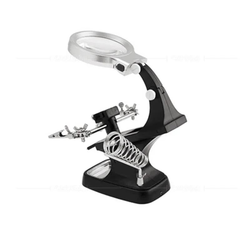 Лупа для часов 75 мм настольная лампа сварочное увеличительное стекло со светодиодной