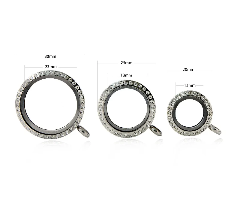Самый популярный кулон-медальон из нержавеющей стали с памятью и стеклянной фоторамкой
