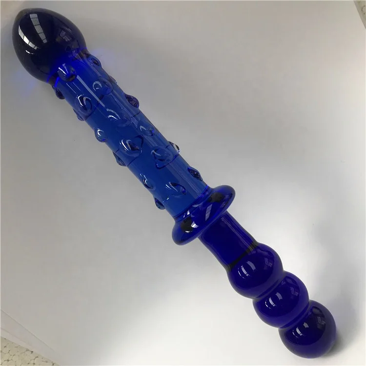 Glass Dildo Blue Prostate Massager Crystal Glass Dildo Sex Toys for Women