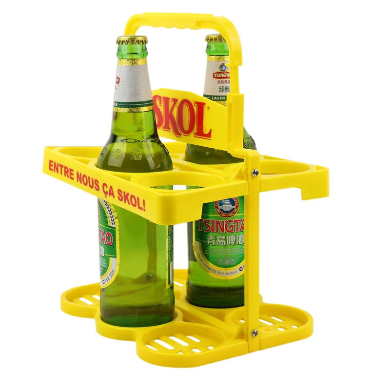 Portable 6 Can Plastic Beer Holder 6 Pack/bottle Beer Carrier Box