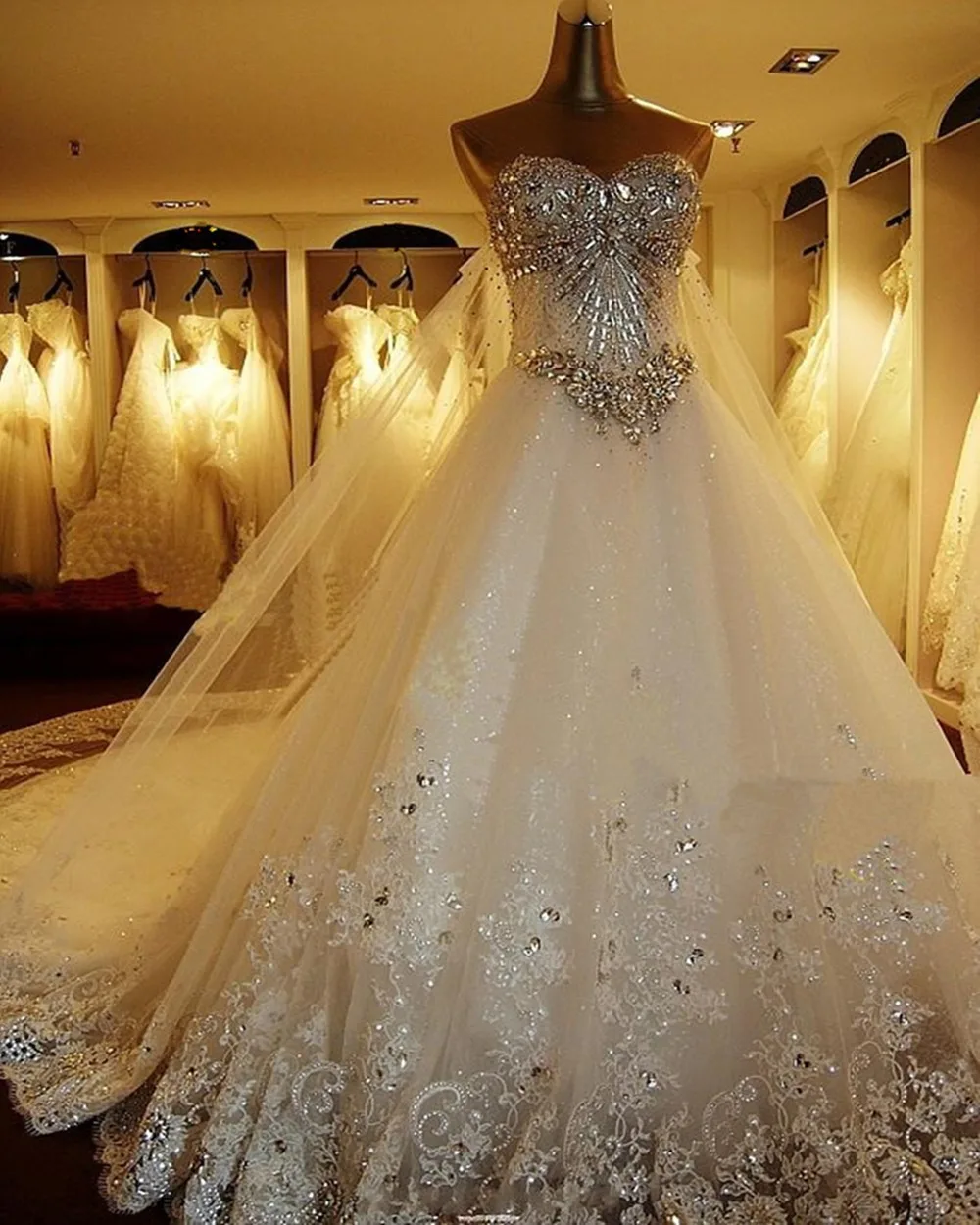 2016 New Bandage Tube Top Crystal Luxury Wedding Dress 2016 Bridal gown wedding dresses vestido de