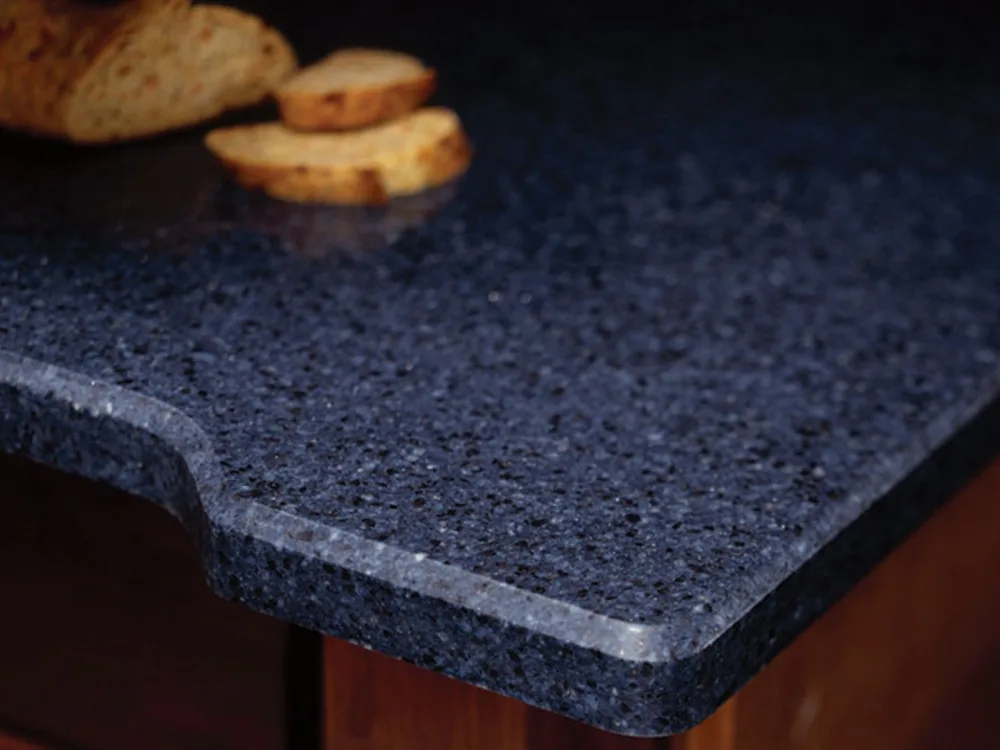 BOTON STONE Recycle Blue Startlight Table Top Stone Slab Crystal Blue Quartz Countertops