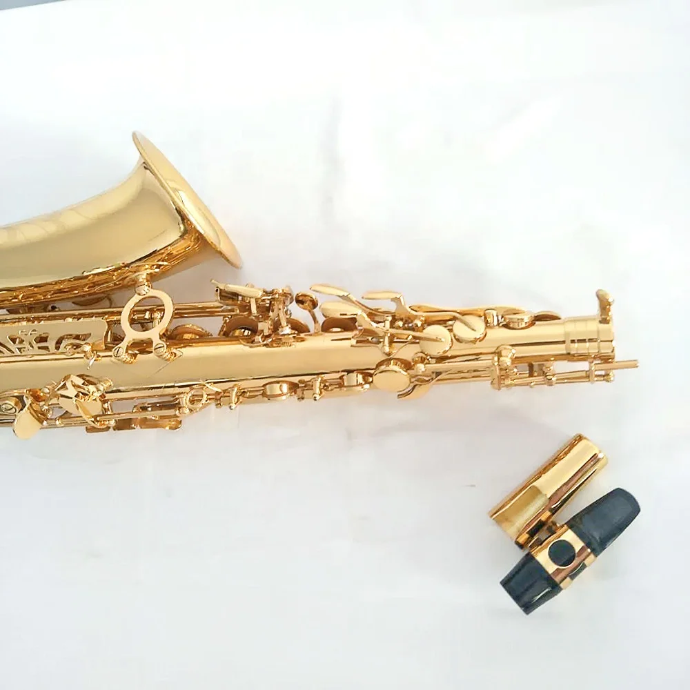 Factory Good Price Gold Lacquer Eb Alto Saxophone for Sale