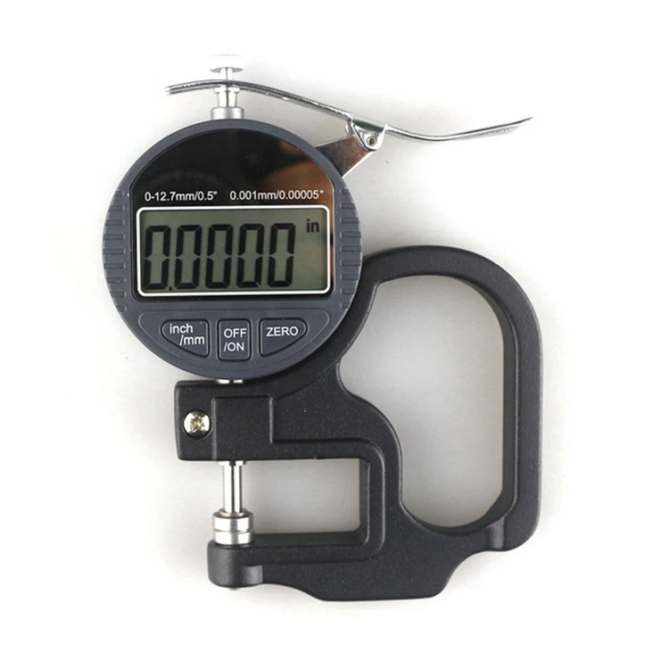 Digital Micrometer Electronic Thickness Gauge Depth LCD Measurement 12.7mm w/Box 